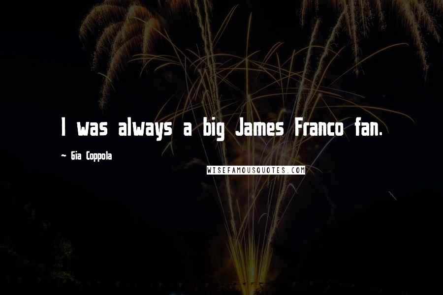 Gia Coppola Quotes: I was always a big James Franco fan.