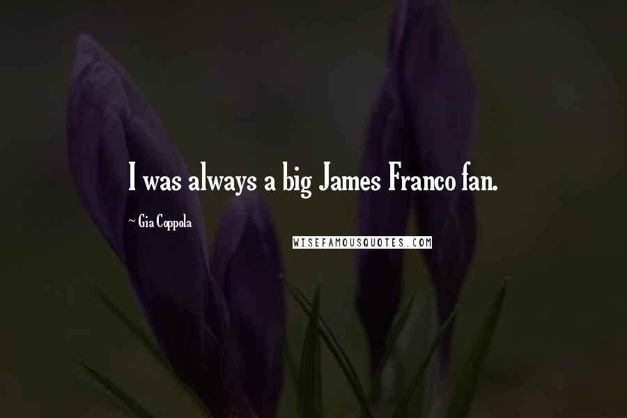 Gia Coppola Quotes: I was always a big James Franco fan.