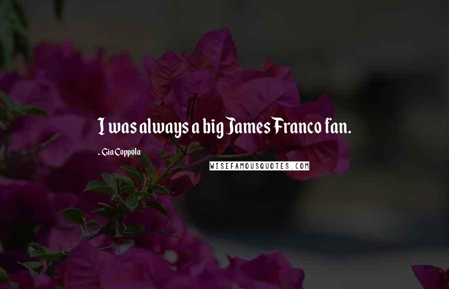 Gia Coppola Quotes: I was always a big James Franco fan.