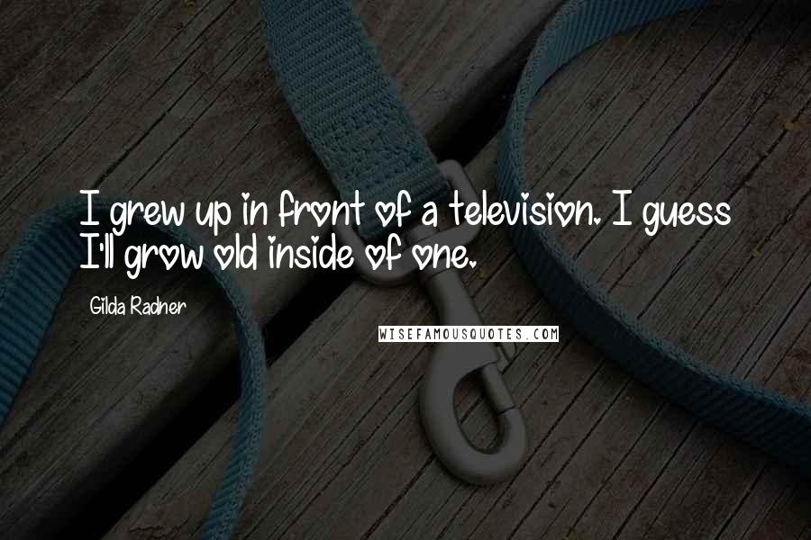 Gilda Radner Quotes: I grew up in front of a television. I guess I'll grow old inside of one.