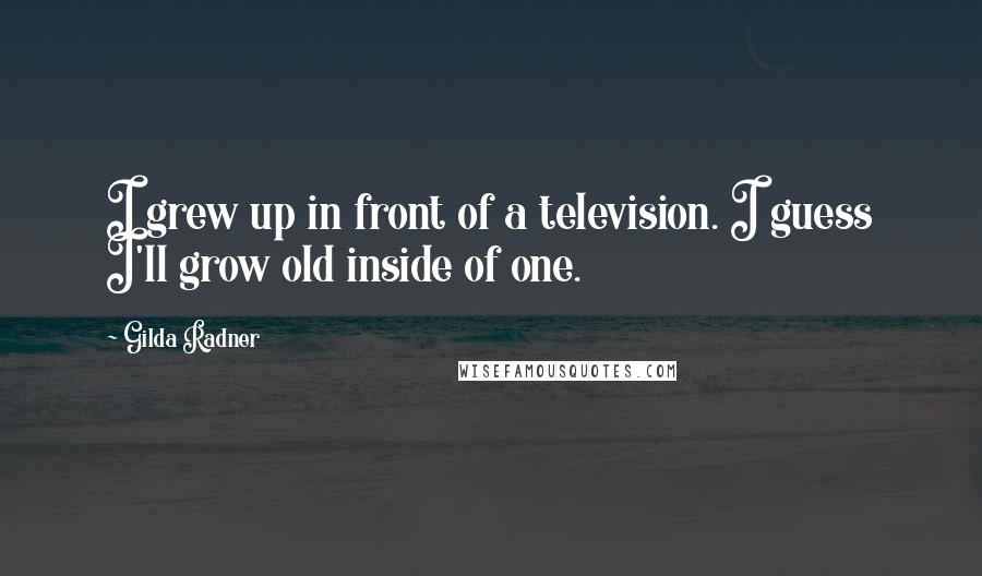 Gilda Radner Quotes: I grew up in front of a television. I guess I'll grow old inside of one.