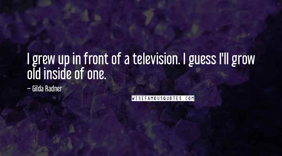 Gilda Radner Quotes: I grew up in front of a television. I guess I'll grow old inside of one.