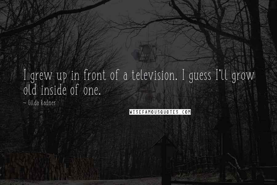 Gilda Radner Quotes: I grew up in front of a television. I guess I'll grow old inside of one.