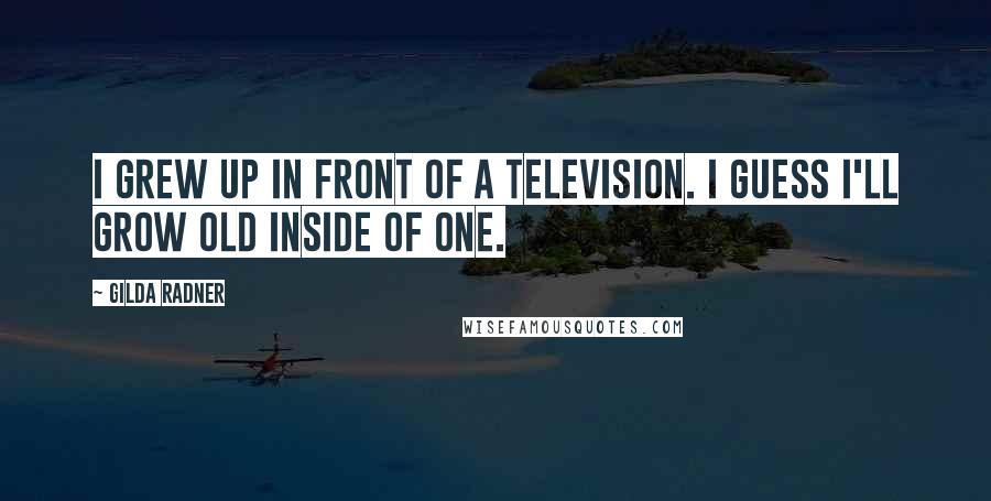 Gilda Radner Quotes: I grew up in front of a television. I guess I'll grow old inside of one.