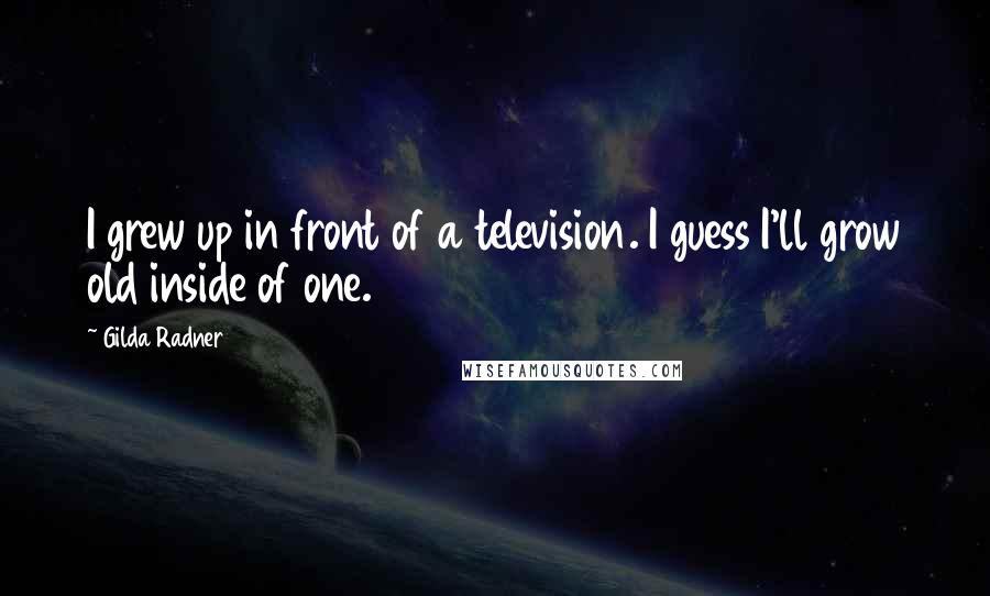 Gilda Radner Quotes: I grew up in front of a television. I guess I'll grow old inside of one.