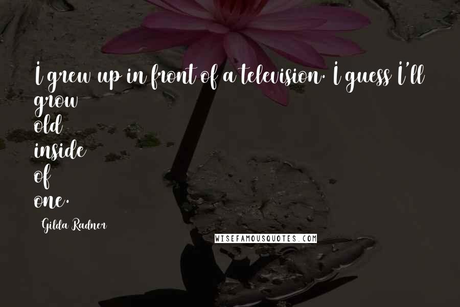 Gilda Radner Quotes: I grew up in front of a television. I guess I'll grow old inside of one.