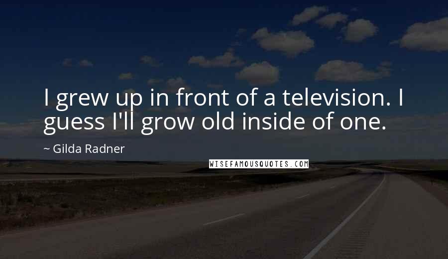 Gilda Radner Quotes: I grew up in front of a television. I guess I'll grow old inside of one.