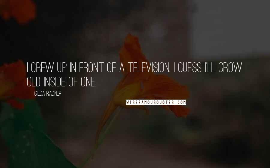 Gilda Radner Quotes: I grew up in front of a television. I guess I'll grow old inside of one.