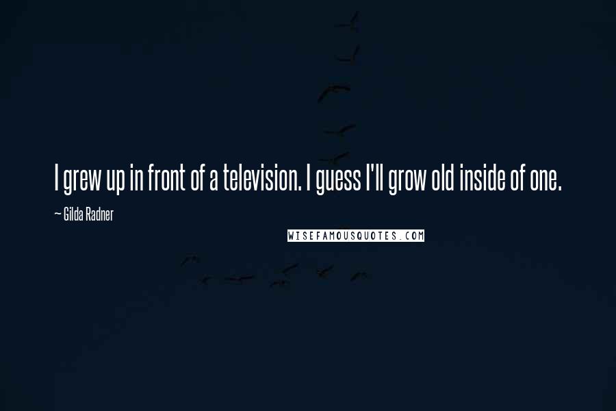 Gilda Radner Quotes: I grew up in front of a television. I guess I'll grow old inside of one.