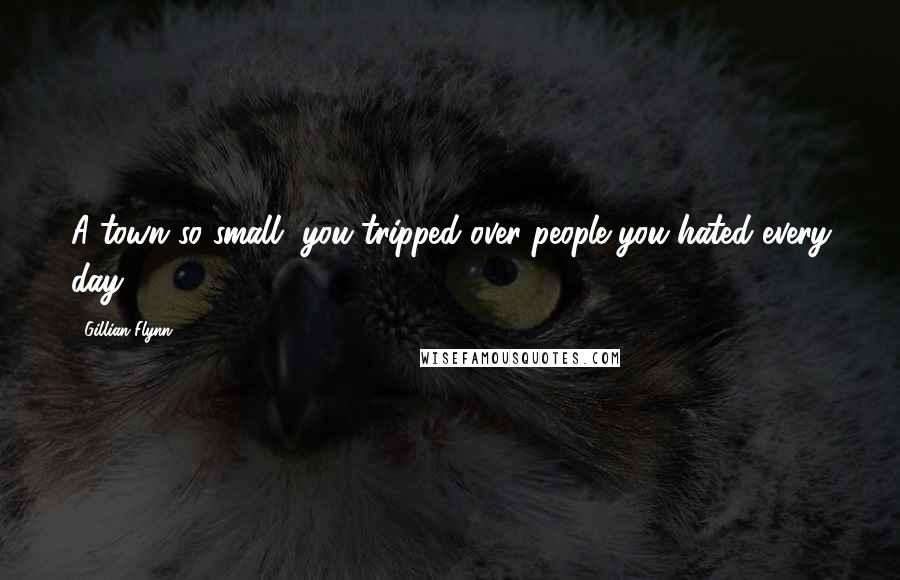 Gillian Flynn Quotes: A town so small, you tripped over people you hated every day.