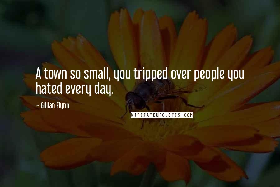 Gillian Flynn Quotes: A town so small, you tripped over people you hated every day.