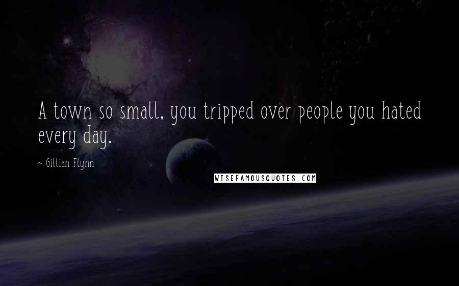 Gillian Flynn Quotes: A town so small, you tripped over people you hated every day.