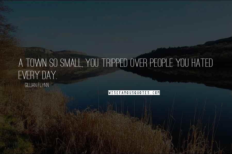 Gillian Flynn Quotes: A town so small, you tripped over people you hated every day.