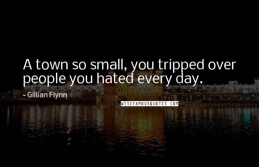 Gillian Flynn Quotes: A town so small, you tripped over people you hated every day.