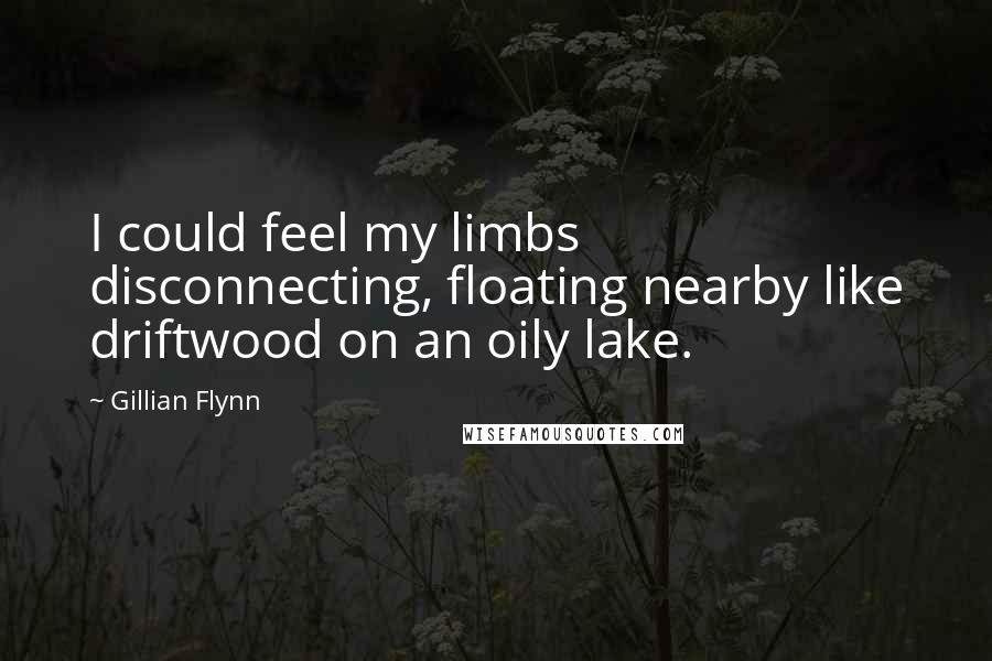 Gillian Flynn Quotes: I could feel my limbs disconnecting, floating nearby like driftwood on an oily lake.