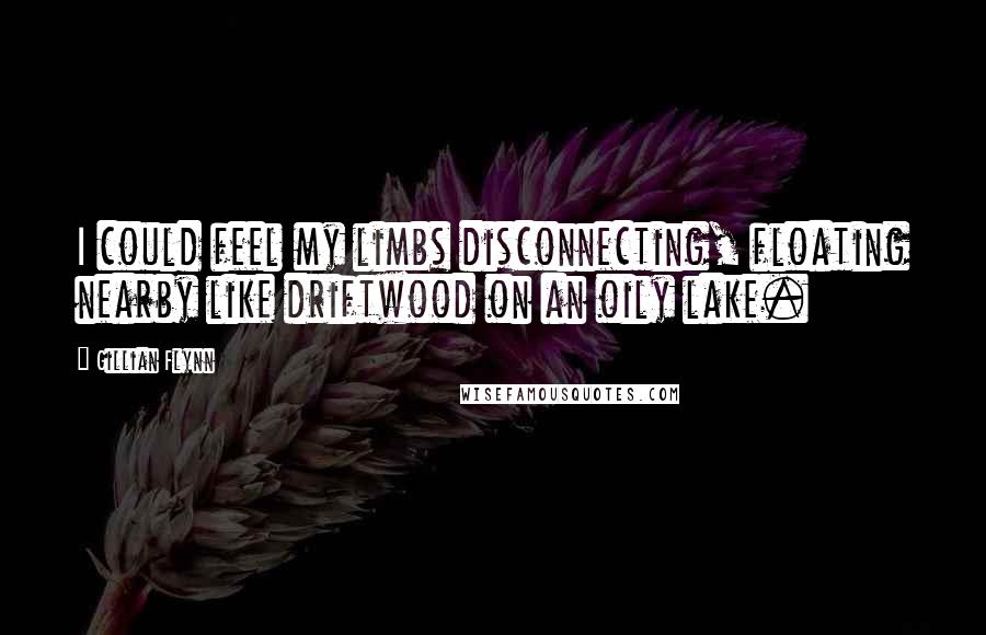 Gillian Flynn Quotes: I could feel my limbs disconnecting, floating nearby like driftwood on an oily lake.