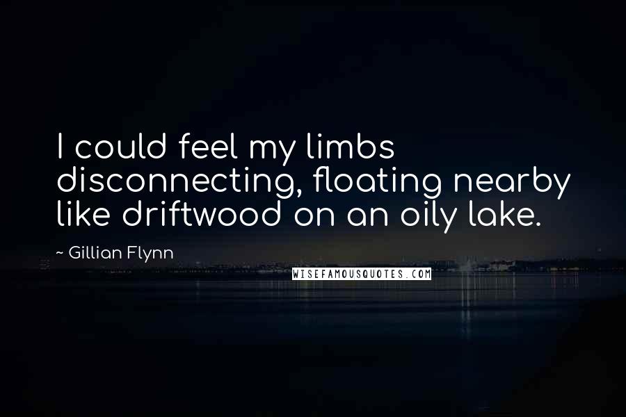 Gillian Flynn Quotes: I could feel my limbs disconnecting, floating nearby like driftwood on an oily lake.