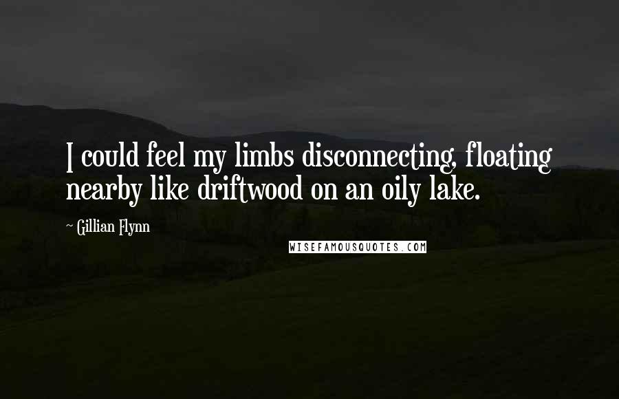 Gillian Flynn Quotes: I could feel my limbs disconnecting, floating nearby like driftwood on an oily lake.