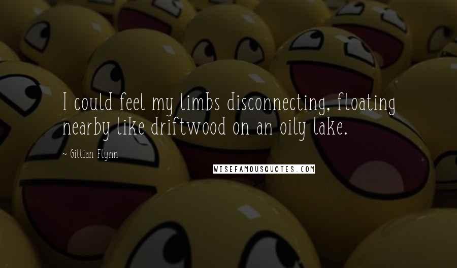 Gillian Flynn Quotes: I could feel my limbs disconnecting, floating nearby like driftwood on an oily lake.