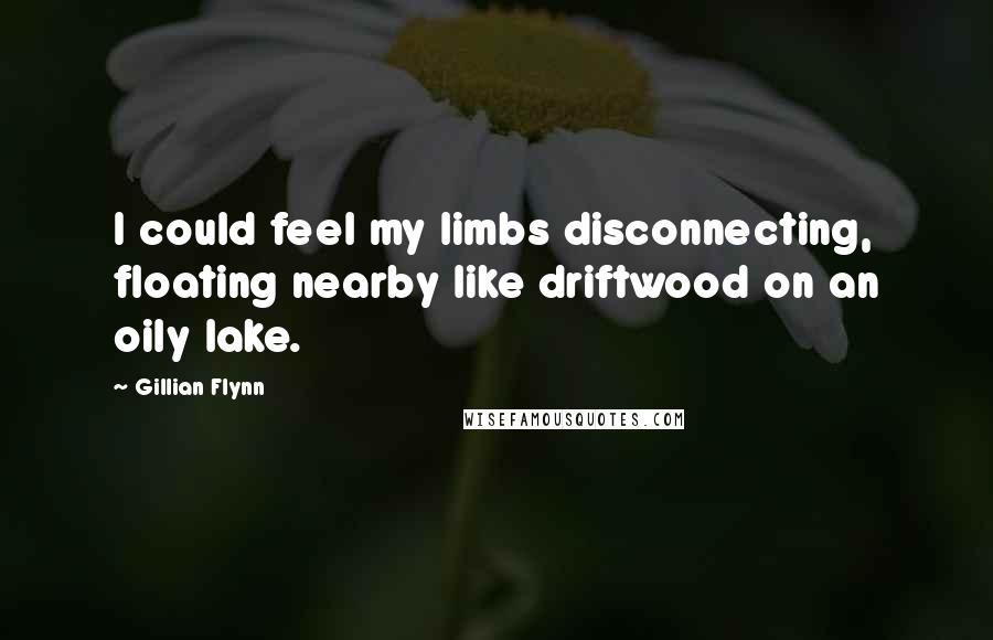 Gillian Flynn Quotes: I could feel my limbs disconnecting, floating nearby like driftwood on an oily lake.