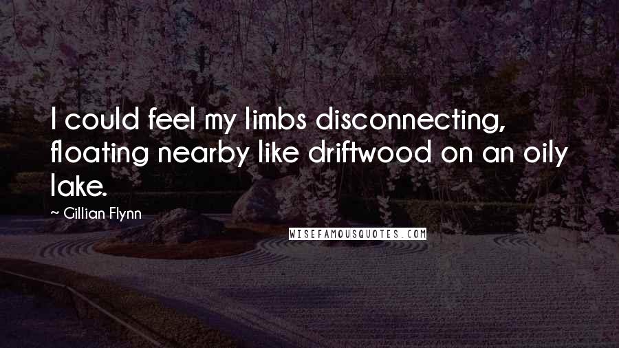 Gillian Flynn Quotes: I could feel my limbs disconnecting, floating nearby like driftwood on an oily lake.