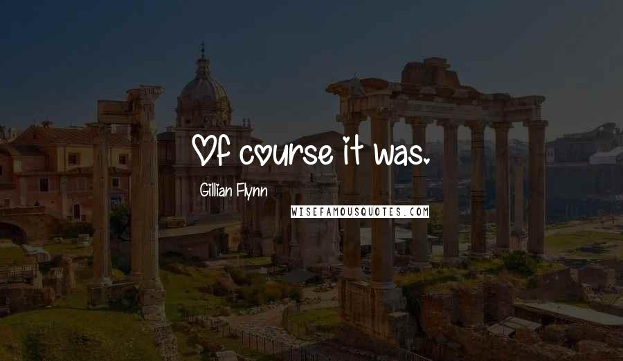 Gillian Flynn Quotes: Of course it was.
