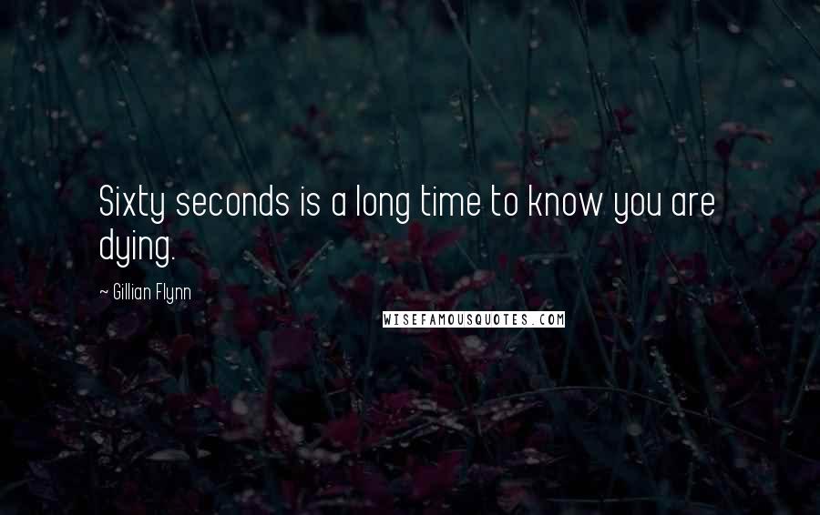 Gillian Flynn Quotes: Sixty seconds is a long time to know you are dying.