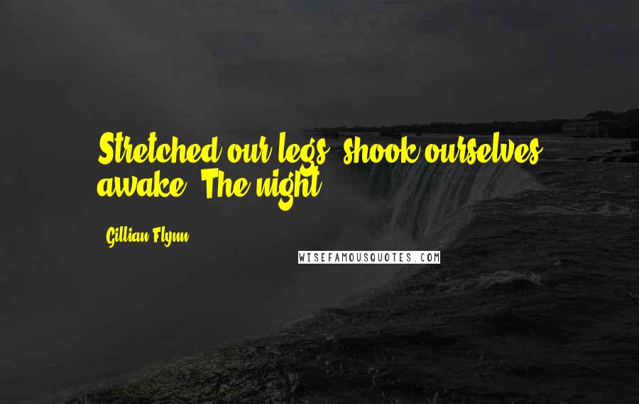 Gillian Flynn Quotes: Stretched our legs, shook ourselves awake. The night