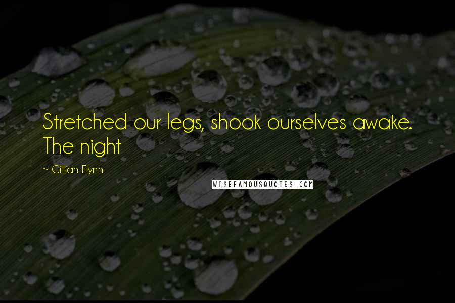 Gillian Flynn Quotes: Stretched our legs, shook ourselves awake. The night