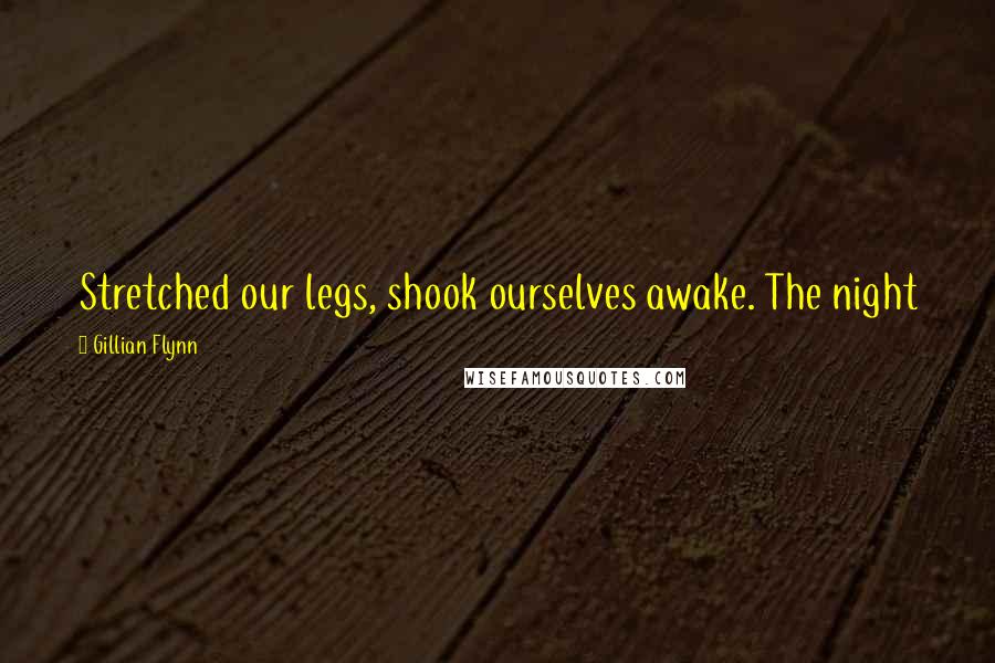 Gillian Flynn Quotes: Stretched our legs, shook ourselves awake. The night