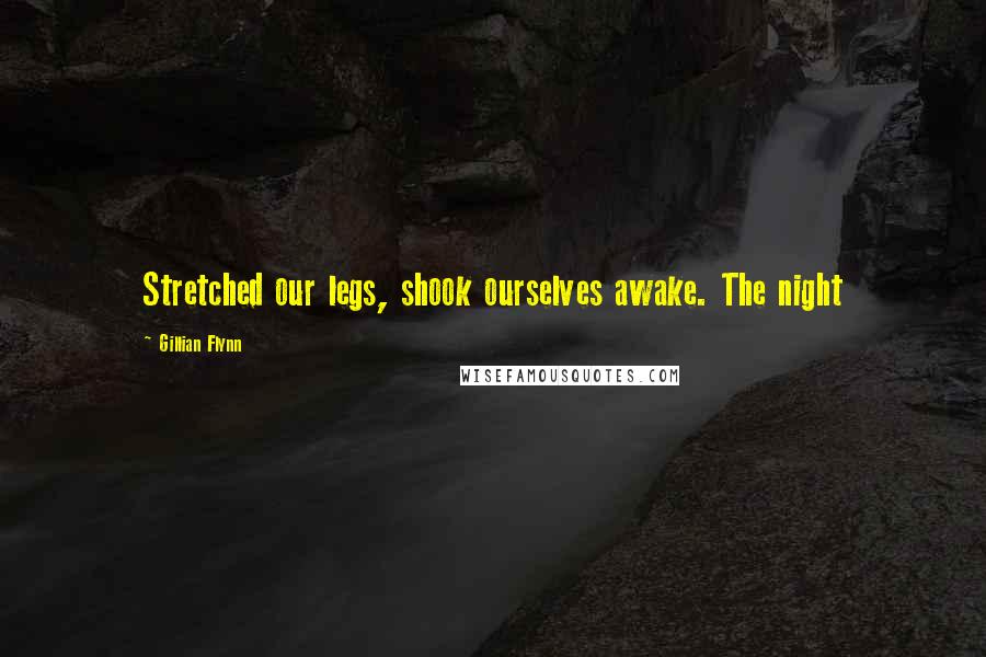 Gillian Flynn Quotes: Stretched our legs, shook ourselves awake. The night