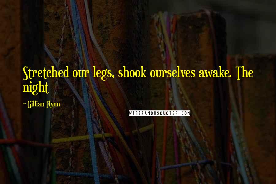 Gillian Flynn Quotes: Stretched our legs, shook ourselves awake. The night