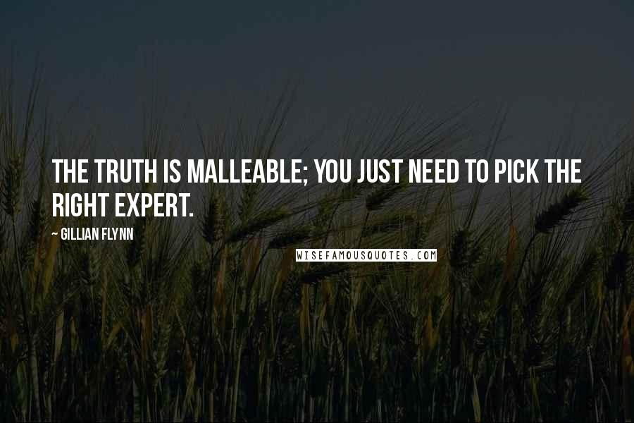 Gillian Flynn Quotes: The truth is malleable; you just need to pick the right expert.