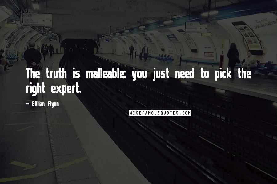 Gillian Flynn Quotes: The truth is malleable; you just need to pick the right expert.