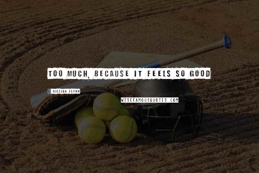 Gillian Flynn Quotes: too much, because it feels so good