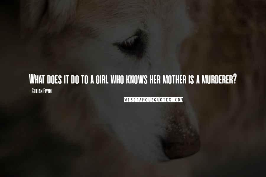 Gillian Flynn Quotes: What does it do to a girl who knows her mother is a murderer?