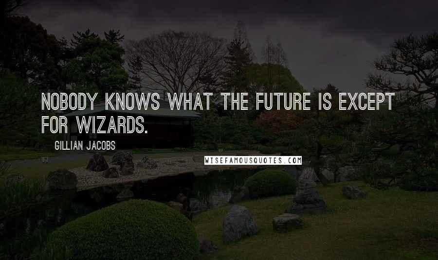 Gillian Jacobs Quotes: Nobody knows what the future is except for wizards.