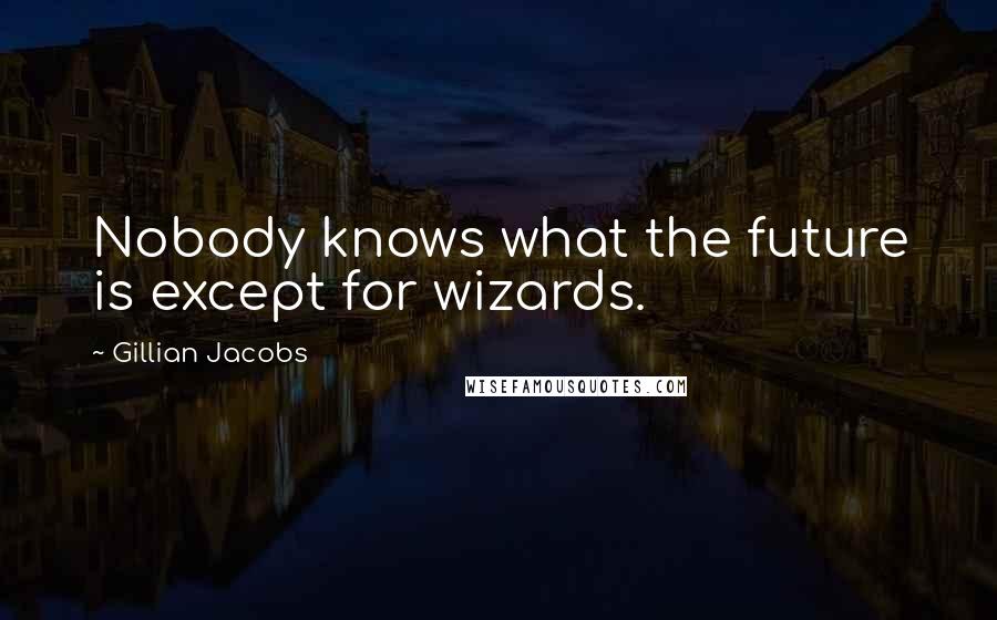 Gillian Jacobs Quotes: Nobody knows what the future is except for wizards.