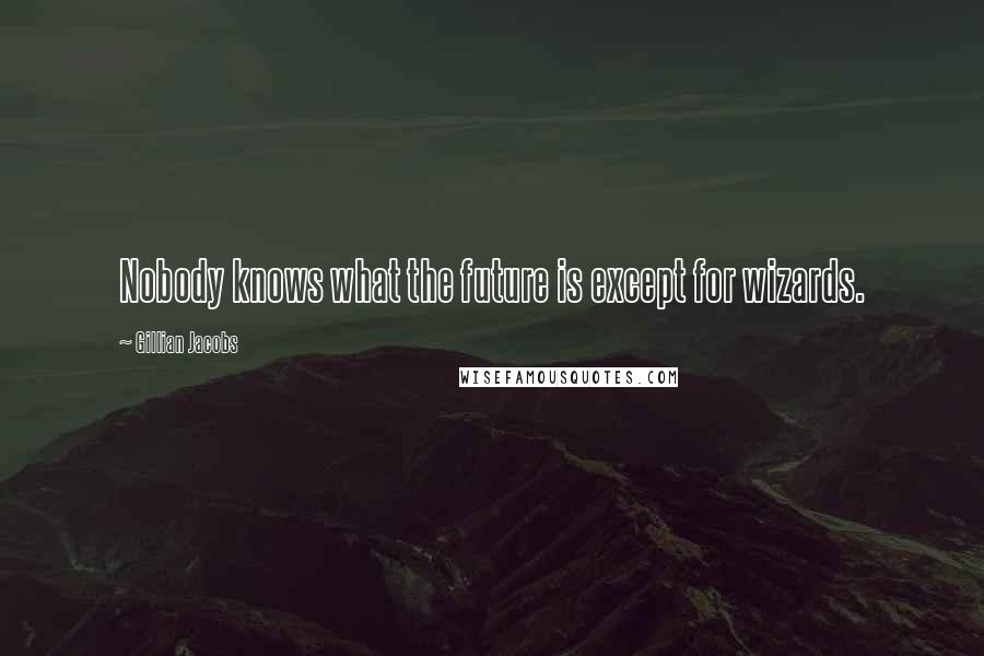 Gillian Jacobs Quotes: Nobody knows what the future is except for wizards.