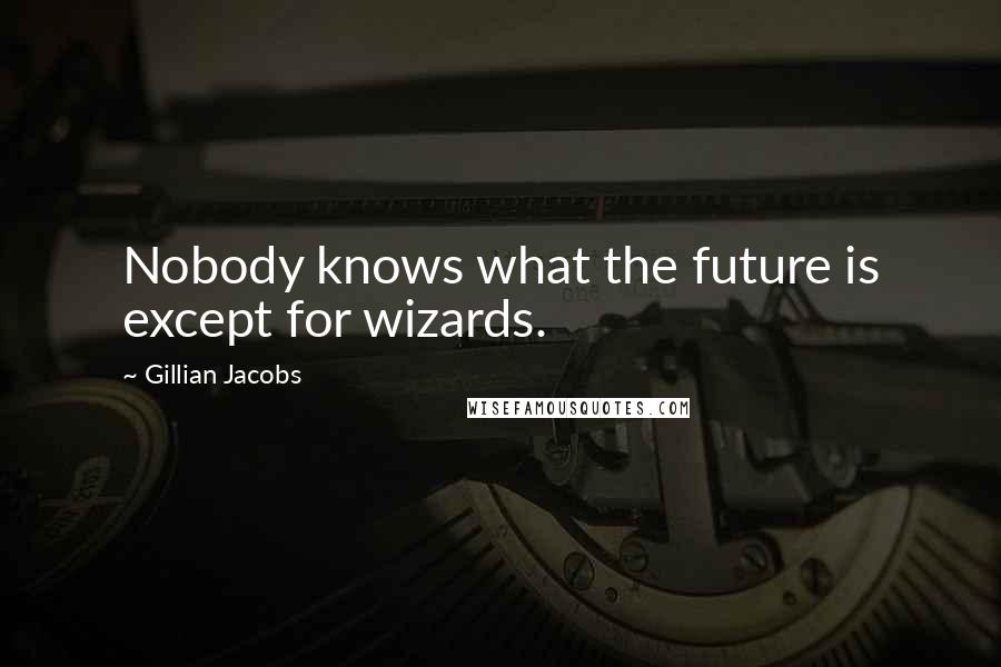 Gillian Jacobs Quotes: Nobody knows what the future is except for wizards.