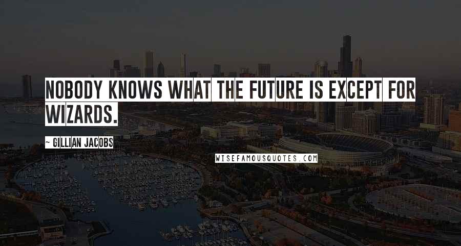 Gillian Jacobs Quotes: Nobody knows what the future is except for wizards.