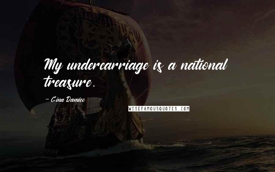 Gina Damico Quotes: My undercarriage is a national treasure.