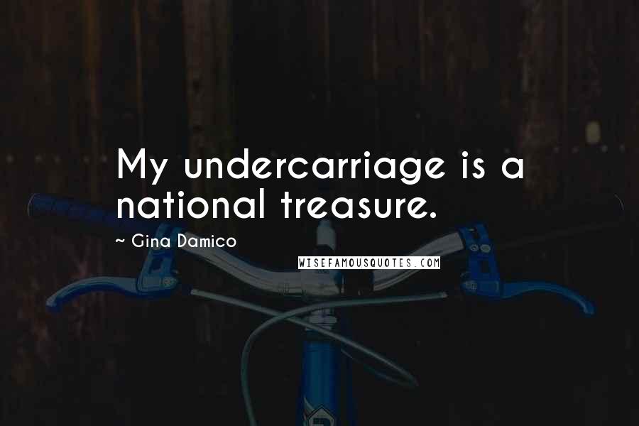 Gina Damico Quotes: My undercarriage is a national treasure.
