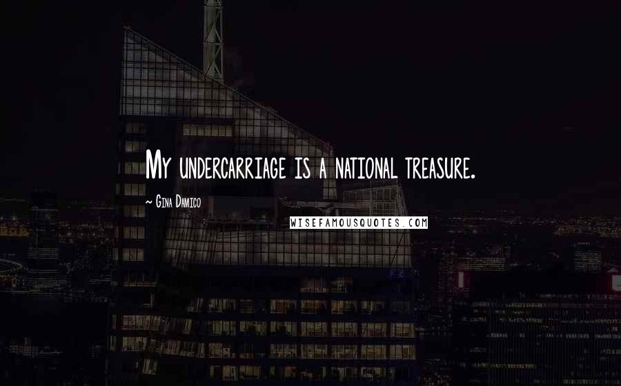 Gina Damico Quotes: My undercarriage is a national treasure.