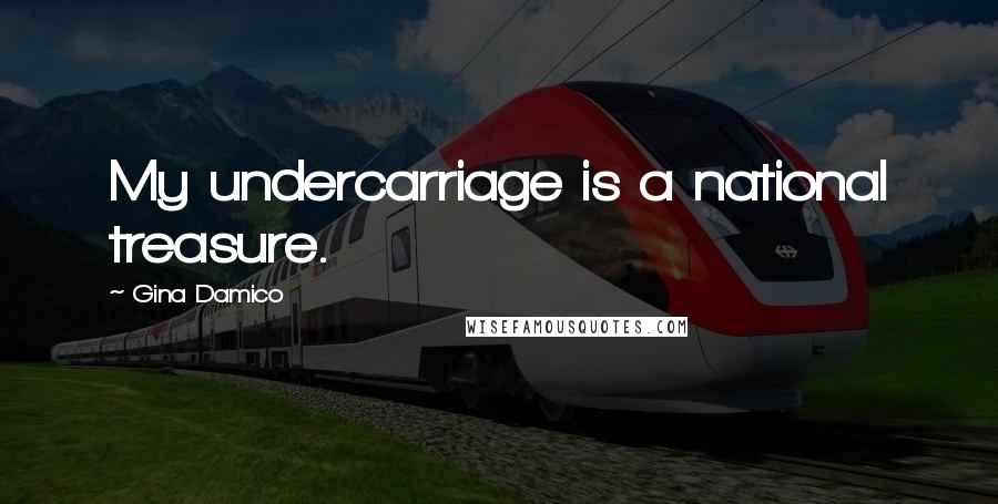 Gina Damico Quotes: My undercarriage is a national treasure.