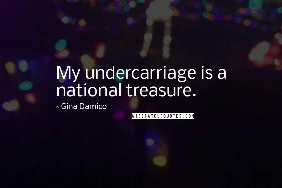 Gina Damico Quotes: My undercarriage is a national treasure.