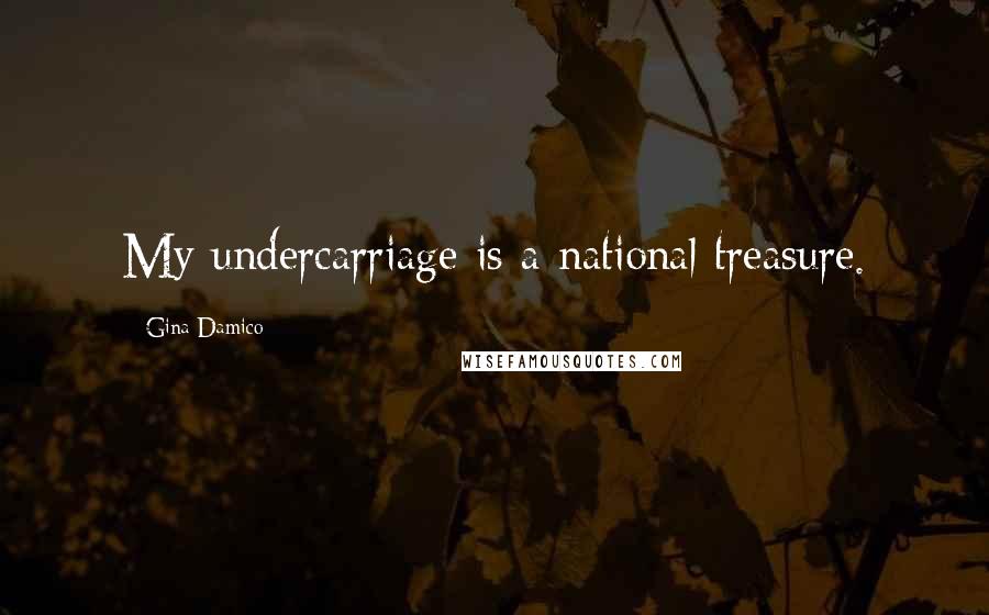 Gina Damico Quotes: My undercarriage is a national treasure.