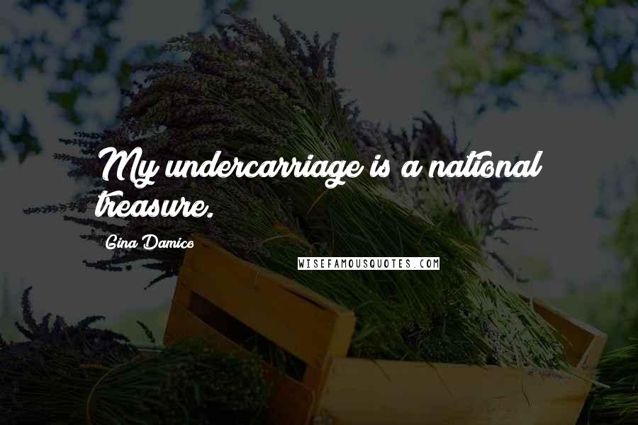 Gina Damico Quotes: My undercarriage is a national treasure.