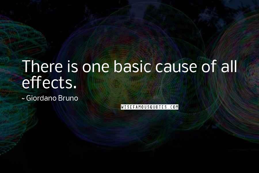 Giordano Bruno Quotes: There is one basic cause of all effects.