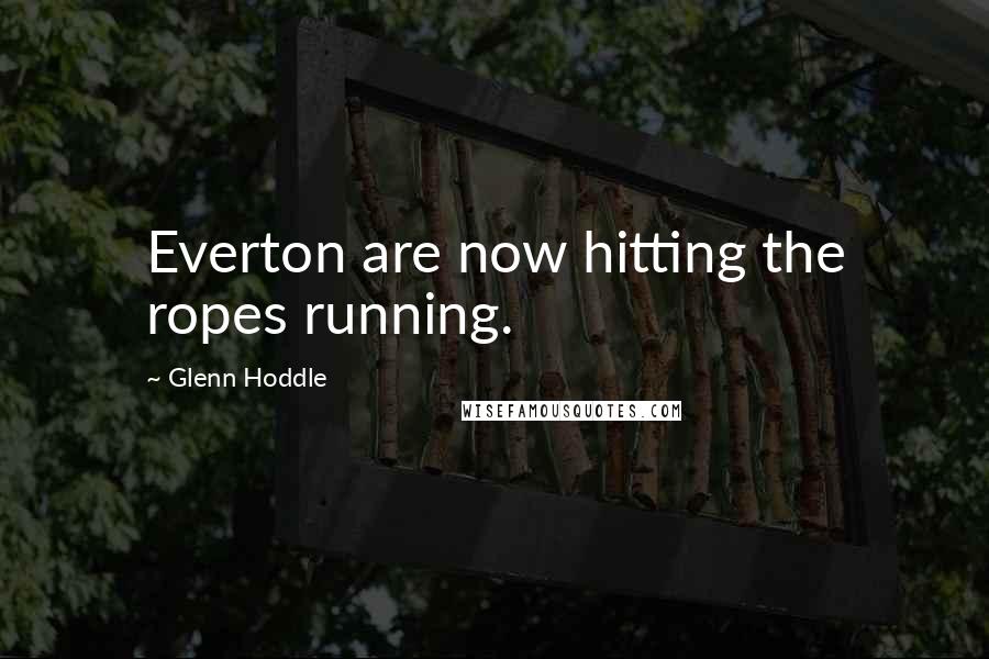 Glenn Hoddle Quotes: Everton are now hitting the ropes running.